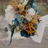 Ramo de novia con hortensia azul